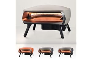 NEW Witt ETNA Rotante Award Winning Pizza Oven with 360 Degrees Rotating Pizza Stone and Booster Burner. This Outdoor Gas Pizza Oven Bakes a Pizza in Less than a minute -Stone