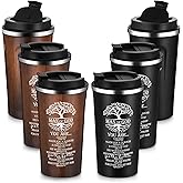 Ziliny 6 Pcs Christian Gifts for Men 17 oz Coffee Tumbler Inspirational Man of God Mugs Stainless Steel Tumbler with Lid Father's Day Religious Spiritual Gift Set
