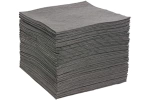 SpillTech Universal Commander Absorbent Mat Pad, Heavyweight, Polypropylene, 19” x 15” (L x W), Gray, Pack of 100 (GPF100H)