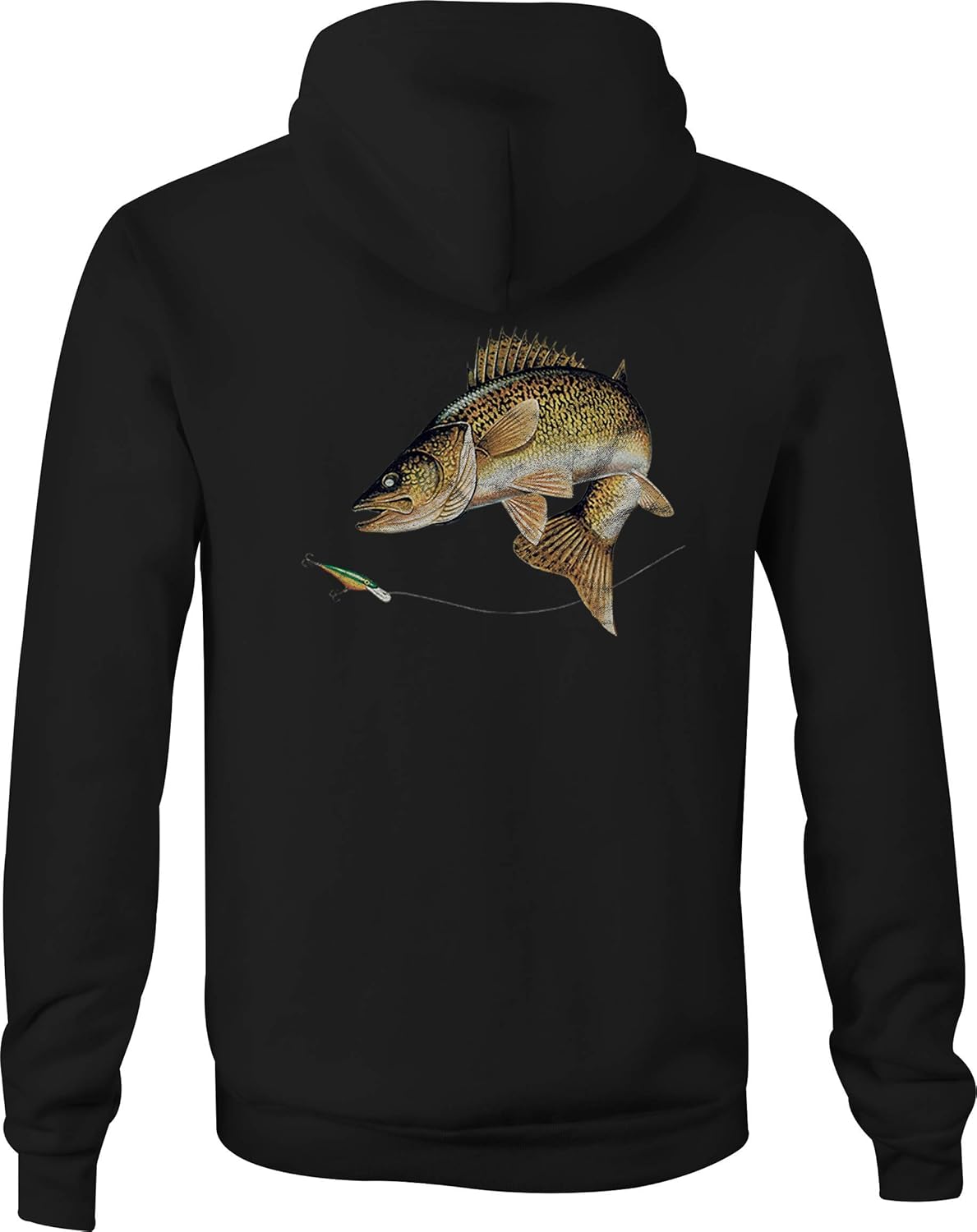 Zip Up Fish Chasing Fishing Lure Walleye Outdoor Shirts Seknovelty