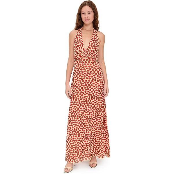 alice + olivia Women's Minka Tie Front Maxi Dress with Tassels, Serenade  Dark Cherry, 2 at Amazon Women's Clothing store