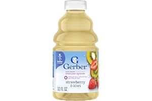 Gerber Toddler Juice, Strawberry & Kiwi, Water and Fruit Juice Blend, Toddler Drink, 6PK