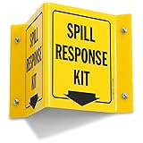 SmartSign "Spill Response Kit" Projecting V-Sign