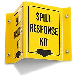 SmartSign "Spill Response Kit" Projecting V-Sign