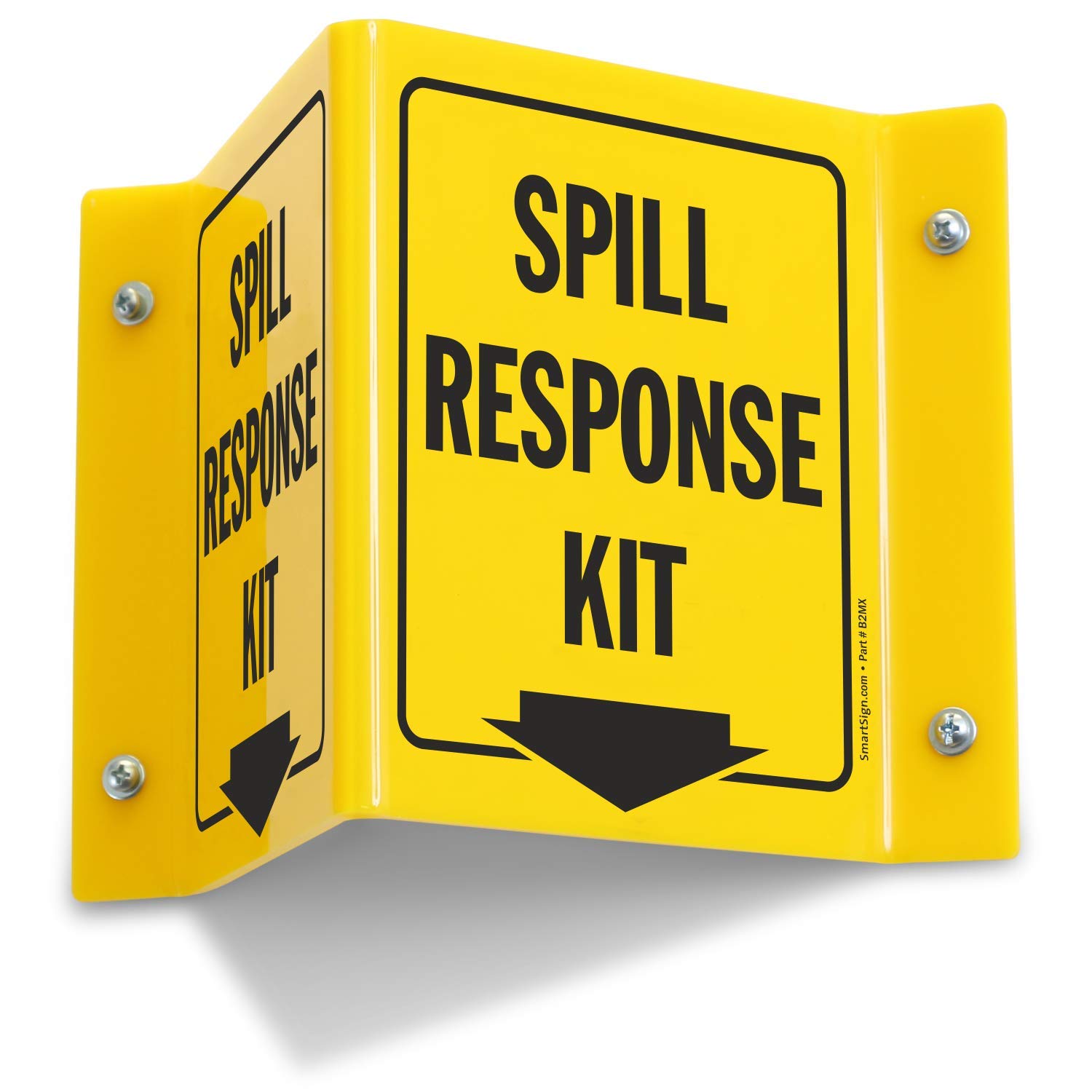 SmartSign "Spill Response Kit" Projecting V-Sign
