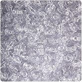 BeadTin Crystal Transparent 8mm Round Plastic Craft Beads (300pcs)
