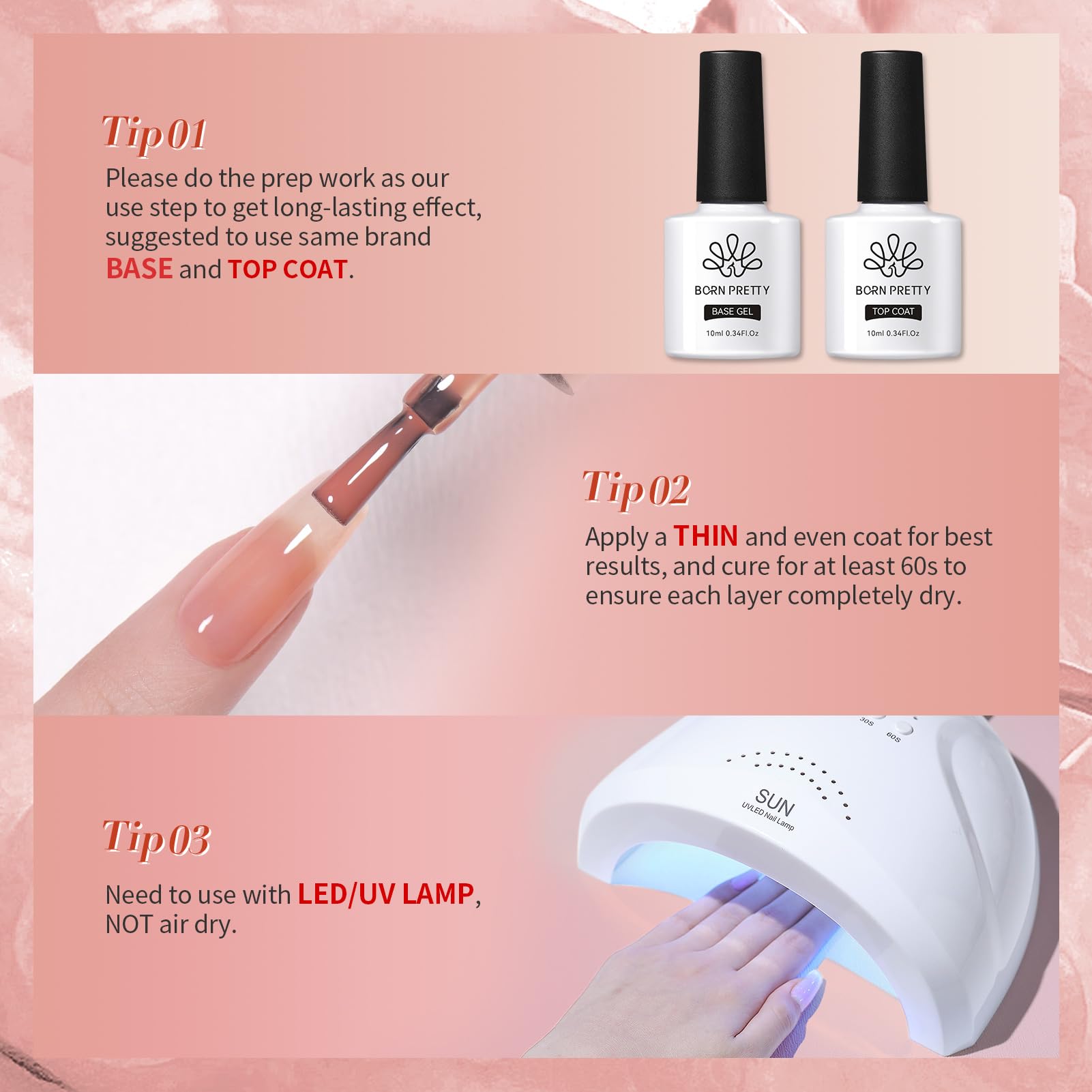 Born Pretty Jelly Burgundy Gel Nail Polish Fall Winter Jelly Wine Gel Polish Translucent Gel Polish Brown Purple Red Nude Colors Sheer Gel Polish Set Nail Art Varnish Manicure 6PCS - Image 9