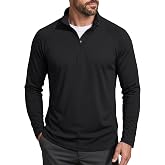 MAGCOMSEN Men's Long Sleeve Sun Shirts UPF 50+ Tees 1/4 Zip Fishing Running Rash Guard Athletic T-Shirts