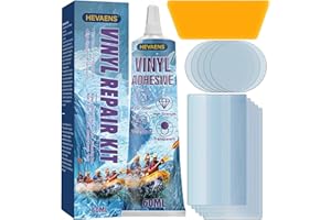 HEVAENS Pool Liner Patch Kit, Waterproof Inflatable Patch Repair Kit, Air Mattress Patch Kit, Heavy Duty Vinyl Repair Kit for Inflatables, Air Mattress, Hot Tubs, above-Ground Pools, Bouncy Houses, Kayak 60ml