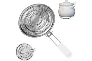 Double Layers Heat Diffuser for Gas Stove and Electric Stove, Stainless Steel Even Heats Distribution Heat Diffuser for Glass