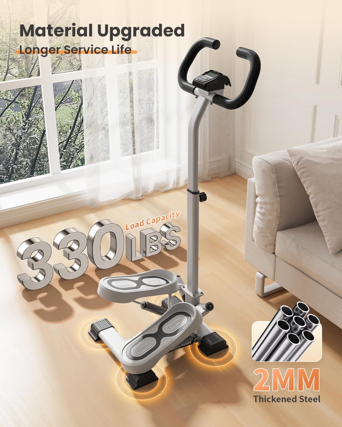 FLYBIRD Stepper with Handlebar, Stair Stepper for