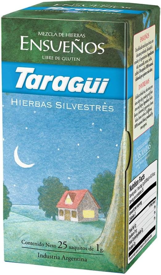 TARAGUI Te Mezcla de Hierbas Ensueños | Daydreams Tea x 25 Bags (35 gr.) - Gluten Free.