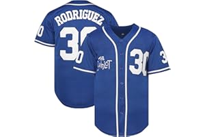 PHONEUTRIX Benny 'The Jet' Rodriguez 30 The Sandlot Bel Air Short Sleeve Squints Yeah-Yeah Baseball Jersey