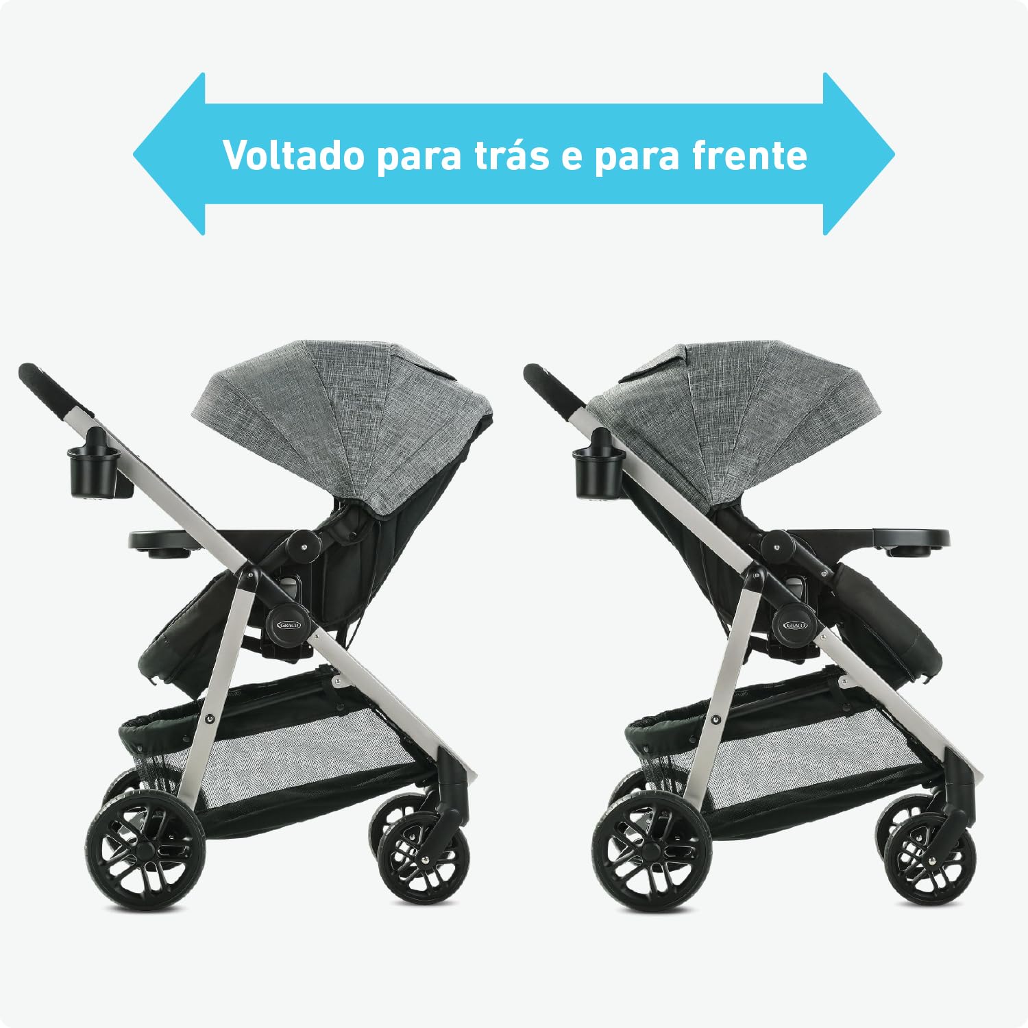 Graco Modes Pramette Stroller, 3-in-1 Baby Stroller, 3 Modes from Infant Car Seat Carrier, Infant Pramette, to Toddler Stroller, Reversible Seat, One Hand Fold, Extra Storage, Child Tray, Pierce