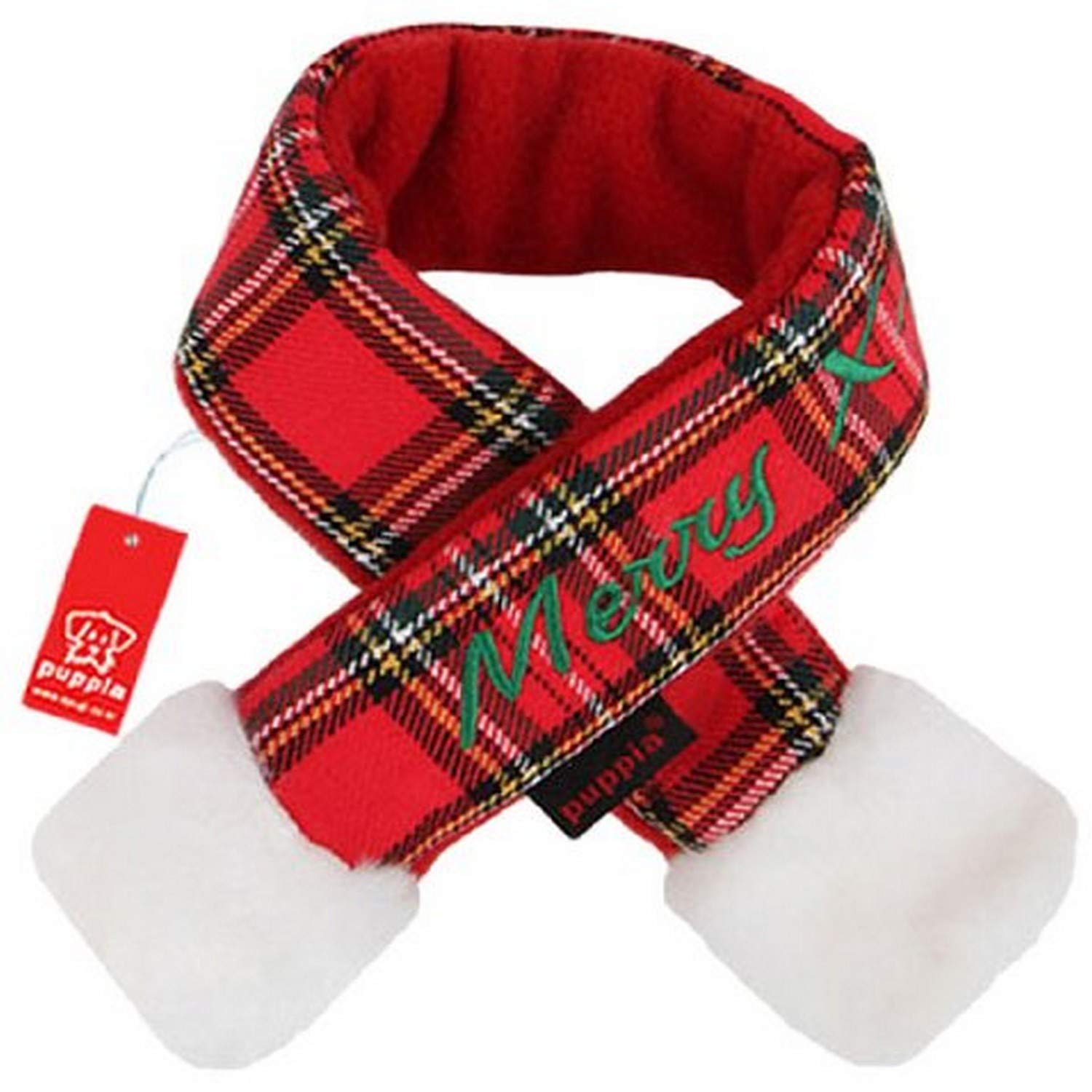 Puppia pddf-sm23 Scarf Santa Chess, M, Red