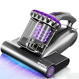 MayKing Mattress Vacuum Cleaner, 16kPa Pro Deep-Clean Bed Vacuum Cleaner with 33000 RPM/Min & 253.7nm UV-C Light, Handheld Vacuum with HEPA Filter, Ultrasonic & 149℉ Heat for Bed Sofa Crib, Model MV02