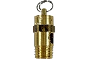 PRO-EDGE INDUSTRIAL PNEUMATICS AND CONTROLS Brass, 3/8" NPT Industrial Soft Seat Safety Pressure Relief Valve, Made In The USA (160 PSI / 141 SFM)
