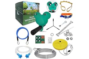Zip String Zipline kit for Kids and Adults, 120FT Ziplines kit for Children, 500lb Easily with The Weight of Children and Adu