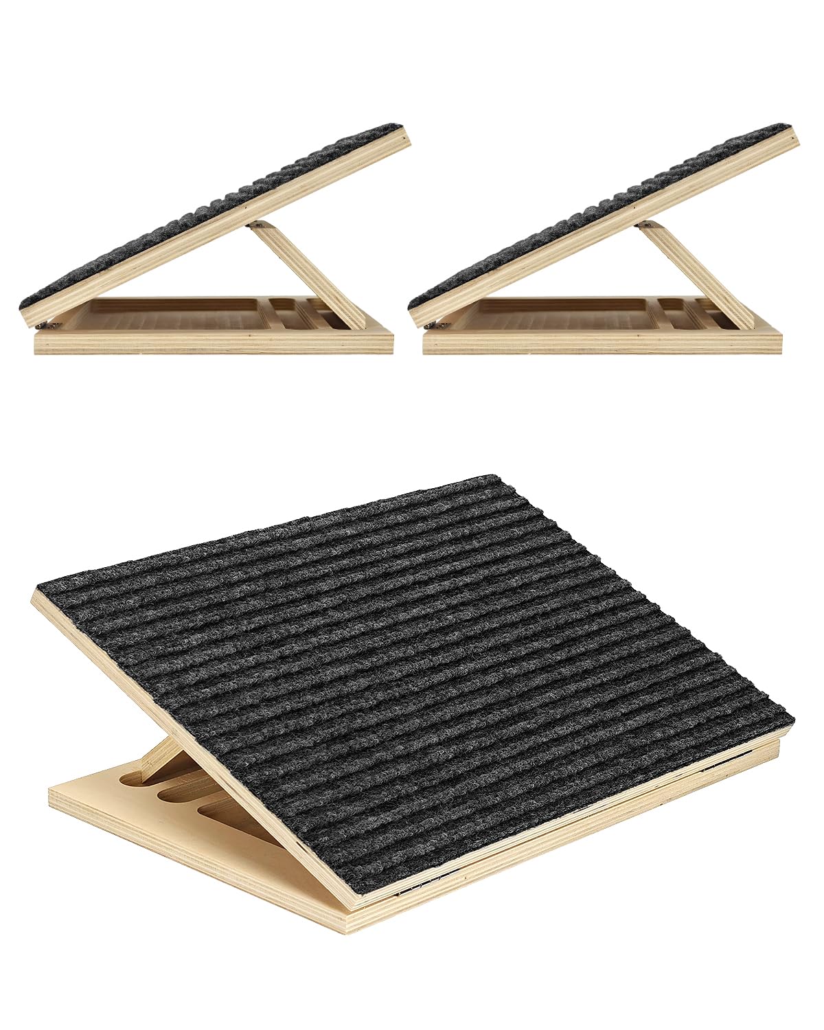 Photo 1 of Foldable Wooden Dog Ramp for Stairs, Non-Slip Pet Ramps for Staircase, 2 Pack for Small and Middle Dogs and Cats, Step and Stair for Injured and Elderly Pets (Longer 15.7in)