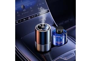 ROLATO Smart Car Air Freshener, Car Diffuser, 5.1Oz/Bottle Essential Oil Diffuser Last 5 Months, 3 Mode Adjustable Auto On/Off, Car Accessories for Woman&Men, Diffusers for Home, Car, Small Space (Ocean)