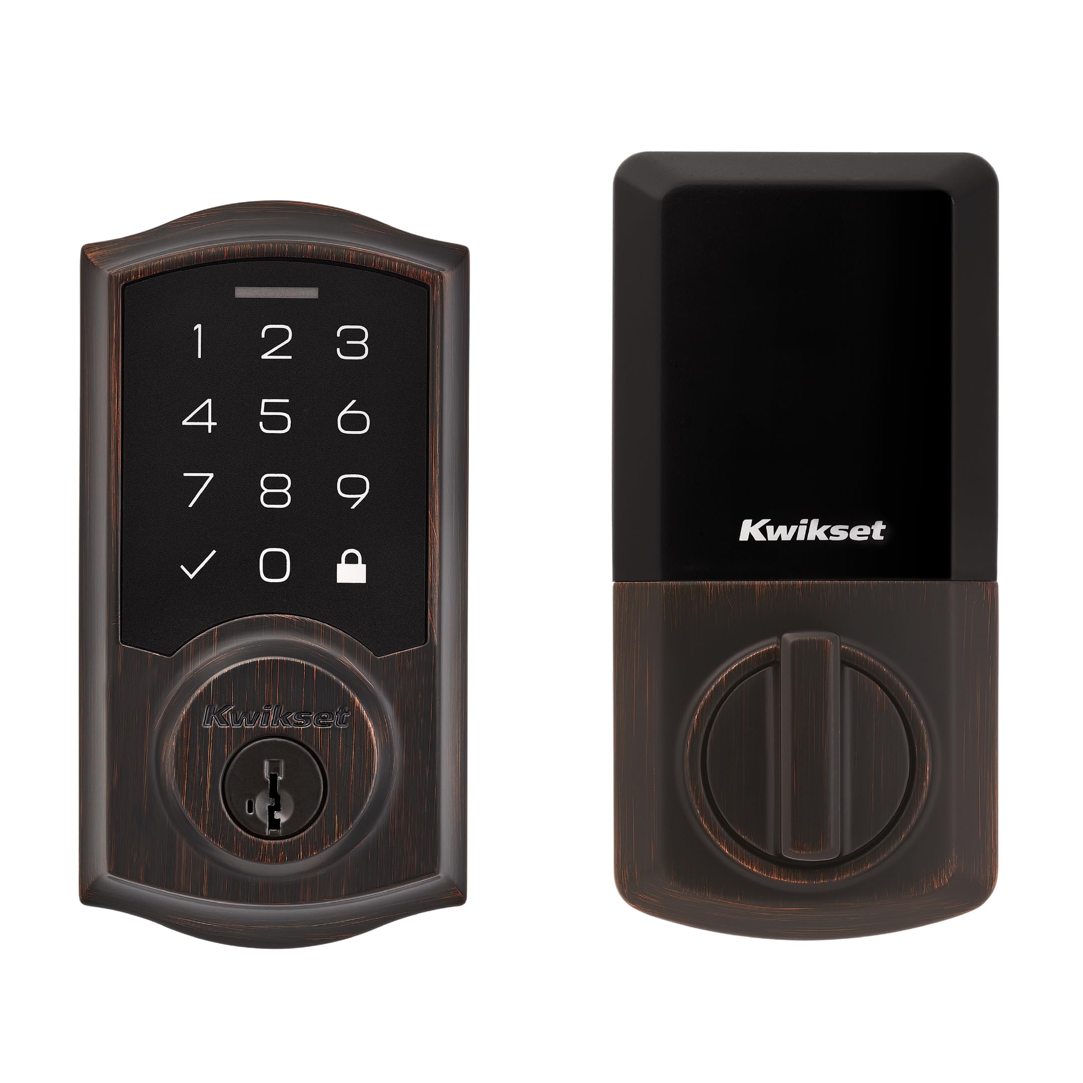 Photo 1 of Kwikset SmartCode 270 Keyless Entry Electronic Touchpad Deadbolt Door Lock with Auto-Lock, Custom User Codes, Advanced Security in Venetian Bronze Traditional