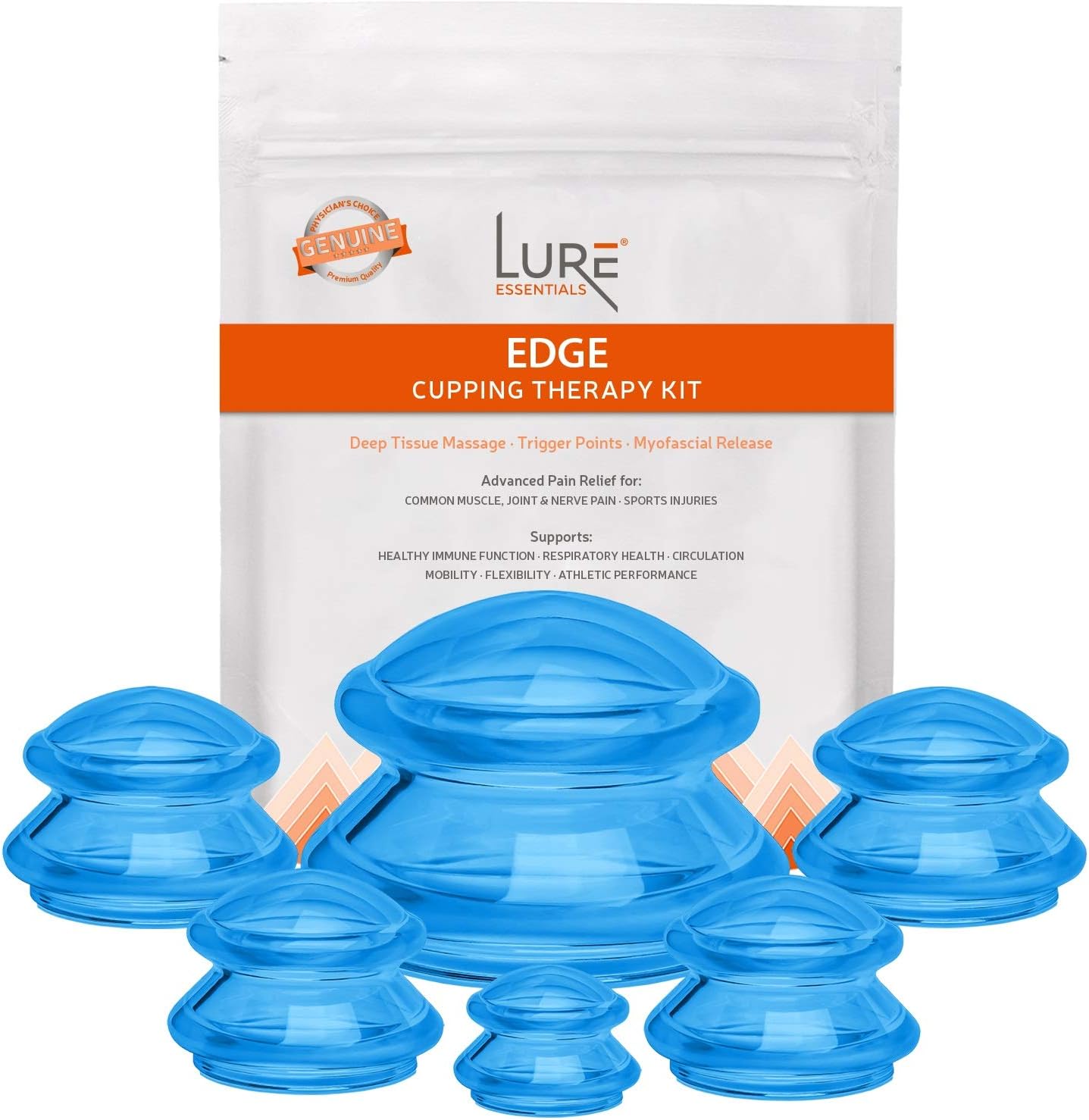 EDGE Cupping Therapy Sets Silicone Vacuum Suction Cupping Cups