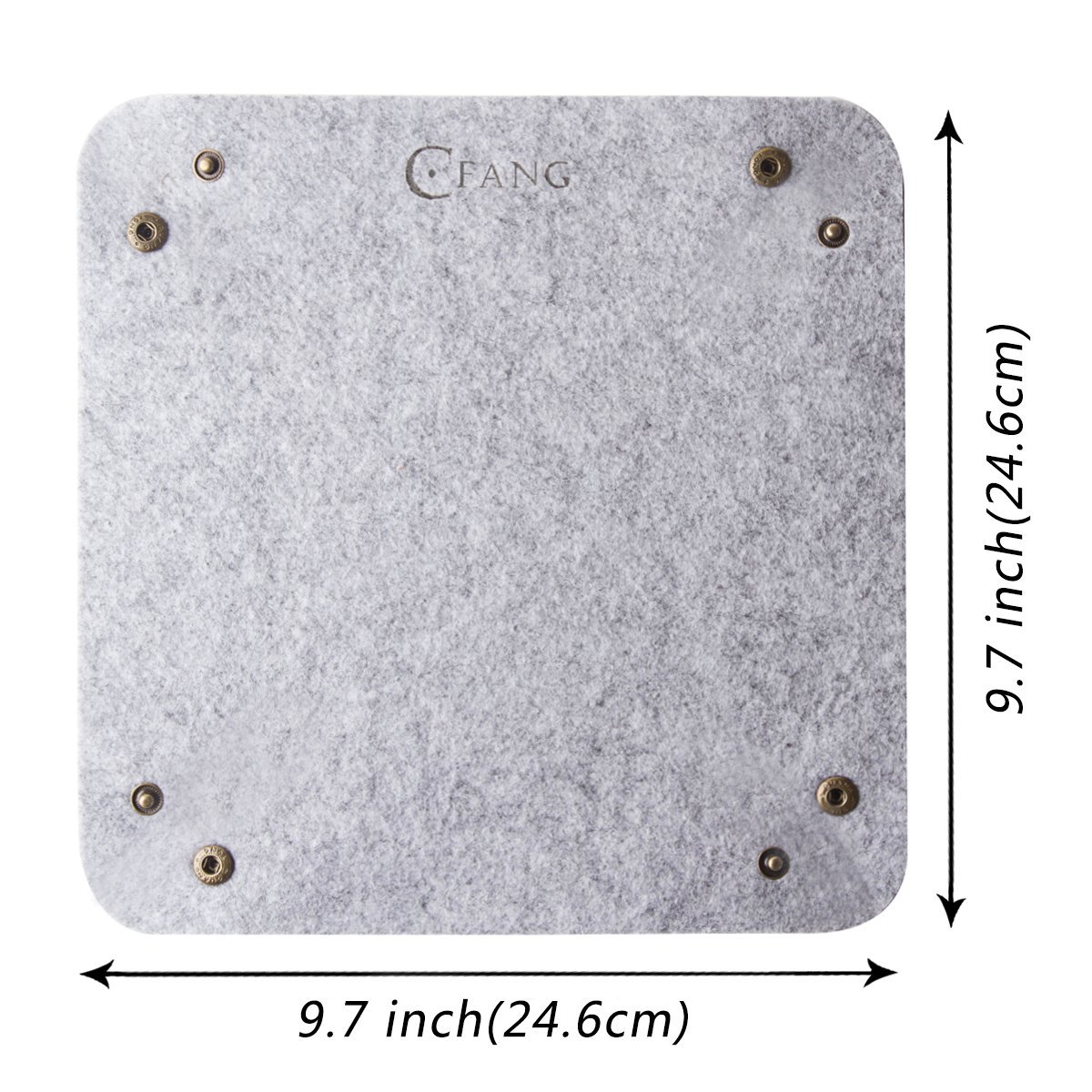 Jewelry, Key, Cell Phone, Wallet, Watches Tray Display Organizer Bedside Storage Tray Desktop Storage 9.7\'\'x9.7\'\'-Unfolded for Cup Mat, Mouse Pad