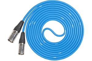 LyxPro 25' CAT6 Shielded Ethercon RJ45 Cable for Audio Sound Transfer and Lightiing Blue