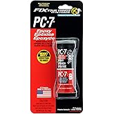PC Products PC-7 Epoxy Adhesive Paste, Two-Part Heavy Duty, 2oz in Two Jars, Charcoal Gray 27776 (Pack of 1)