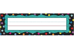 CARSON DELLOSA EDUCATION Carson Dellosa 36-Piece Name Plates for Classroom, Name Plate for Desk, Cubbies for Classrooms, Locker Organization, Desk Name Plate Classroom Supplies, Name Tags for Classroom Desk Decor