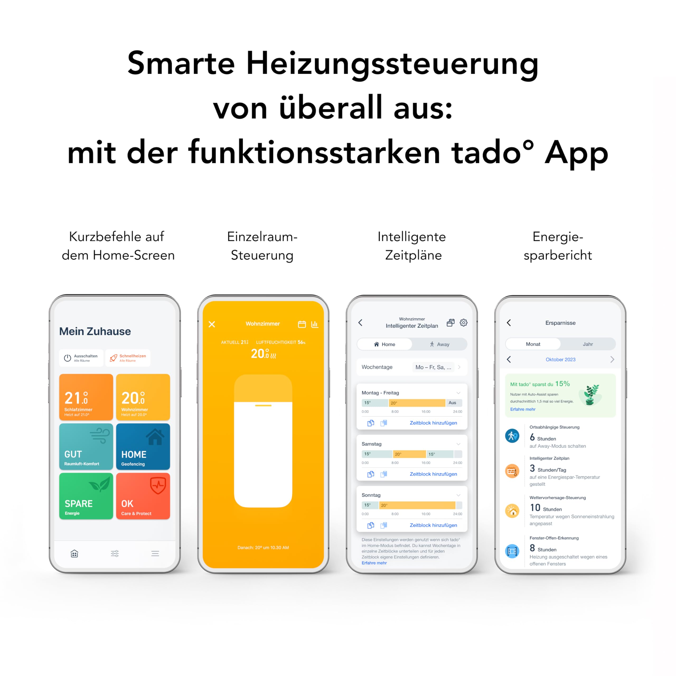 tado Smartes Heizkörperthermostat X – Trio Pack, Heizungssteuerung per App und Smart Speaker (Alexa, Siri, Google Assistant), Energie sparen, DIY Installation 2