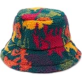 Fuzzy Bucket Hat for Women Furry Fur Bucket Hat Winter Warm Plush Fisherman Fluffy Sherpa Bucket Hats