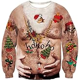 Goodstoworld Mens/Womens Ugliest Christmas Sweatshirt 3D Unique Hilarious Graphic Pullover Shirt S-4XL