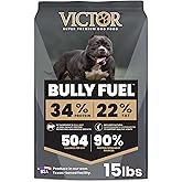 VICTOR Bully Fuel Dry Dog Food, 15 lb – Real Beef First Ingredient, High-Calorie Formula for Lean Muscle, Glucosamine & Chondroitin for Joint Health, Omega 3 & 6 for Skin & Coat