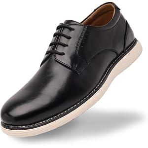 SILENTCARE Men's Casual Dress Sneaker Shoes Business Formal Derby Oxfords Comfortable Classic Lace Up Shoes