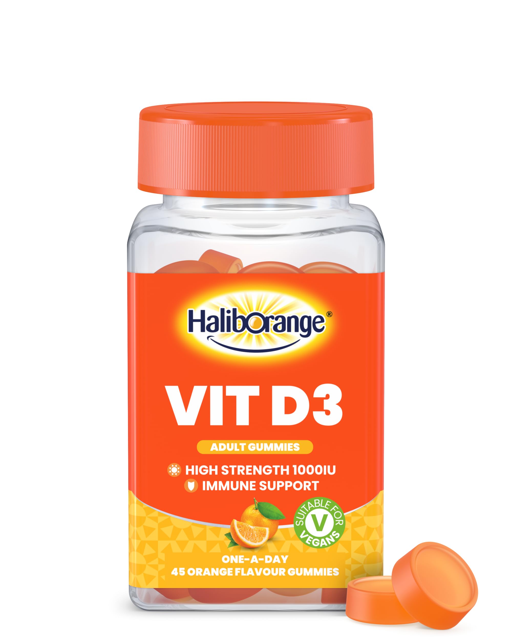 Haliborange Adult Vitamin D3-45 Orange Gummies