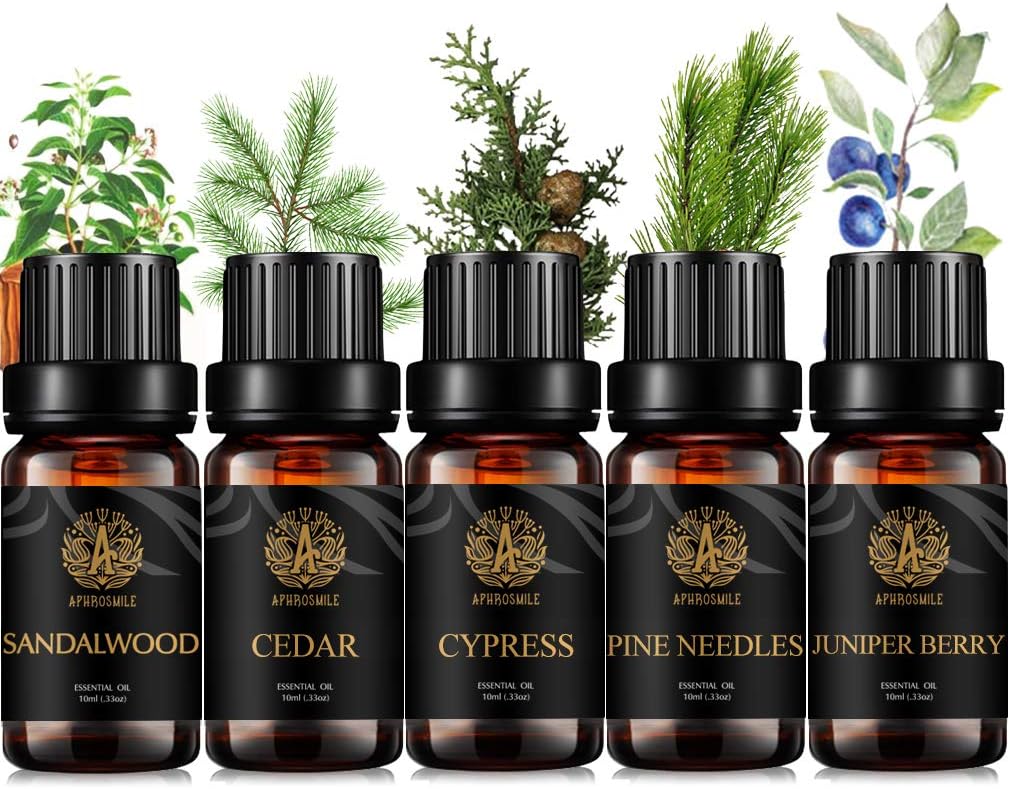 Aromatherapy Woody Essential Oil Set for Diffuser 100% Pure Sandalwood Essential Oil