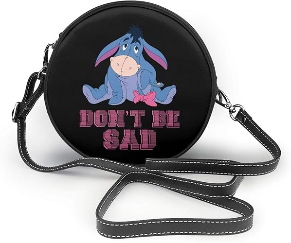 Amazon ショルダーバッグ ポシェット 財布ポシェット キャラクター イーヨー ロバ 丸型 クロスボディバッグ 小物入れ 軽量 便利 小物入れバッグ 斜め掛けバッグ 携帯ポーチ スマホポーチ トラベルポーチ 口紅 カード収納 ミニバッグ ストラップ付き 通学 通勤 バッグ