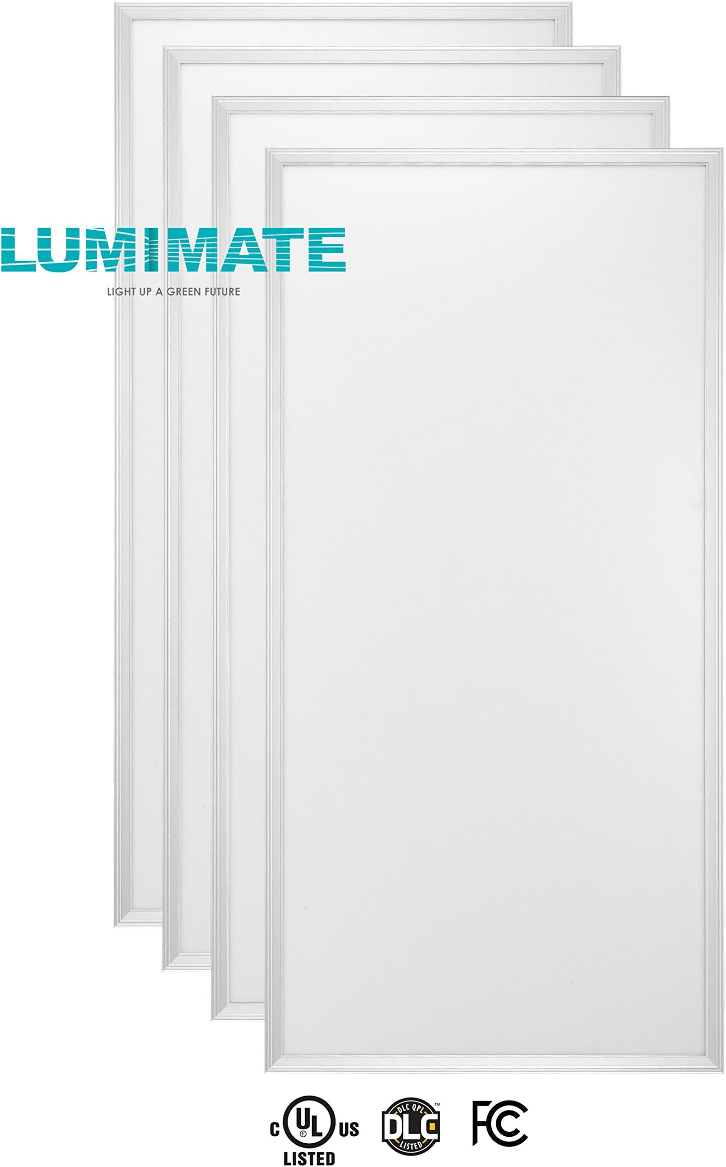 Lumimate 24×48 Inch 72w Ultra Thin Glare-Free Edge-Lit 5000k White Daylight Drop Ceiling Dimmable LED Light Panel Fixture (UL,DLC)(4-Pack)