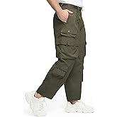 JAWERU Mens Casual Pants Hiking Pants Cargo Pants Loose Elastic Waist Running Joggers Outdoor Pants