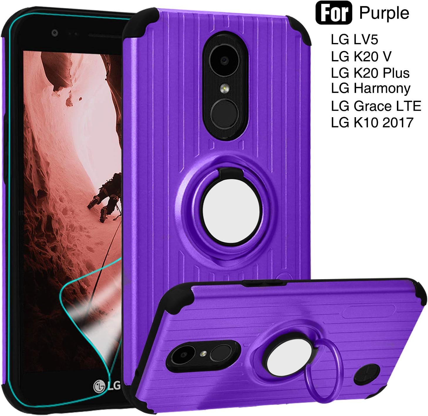 Best lg x charge cricket phone case purple