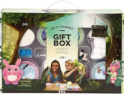 Caja de regalo creativa, Animales del bosque con Clay, 1set ...