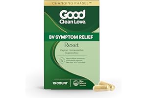 Good Clean Love Reset Homeopathic Vaginal Suppository, Bacterial Vaginosis Treatment for Women, Relieves Itching & Irritation, Feminine Care, Promotes Urinary Tract & Vaginal Health, 10 Capsules