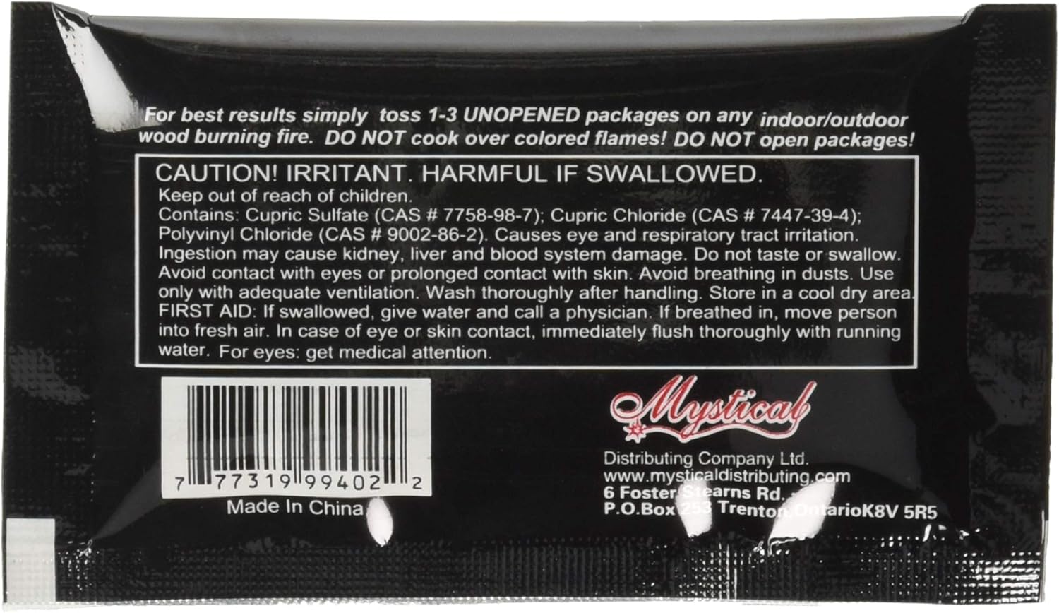 Mystical Fire Flame Colorant Vibrant Long-Lasting Pulsating Flame Color Changer for Indoor or Outdoor Use 0.882 oz Packets 12 Pack: Sports & Outdoors