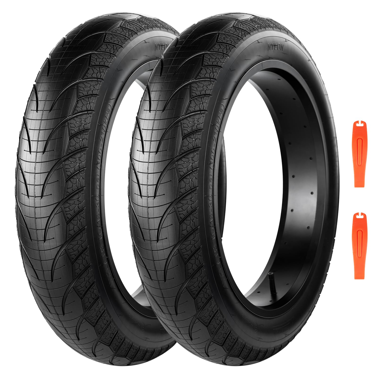 ZUKKA 2 Pack Bicycle Tyres 26 Inch Fat Tyre 26 x 4.0 Inch ETRTO 76-559 for E-Bike Mountain Bike Heavy Duty High Performance Wear Resistant E-Bike Mountain Snow Bike Tyre