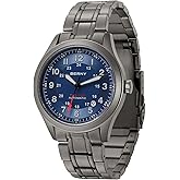 BERNY Automatic Titanium Watch for Men 10ATM Waterproof Men's Field Watch Super Luminous Male Analog Mechanical Military Wrist Watch Full Titanium AR Sapphire Crystal Date Calender Birthday Present