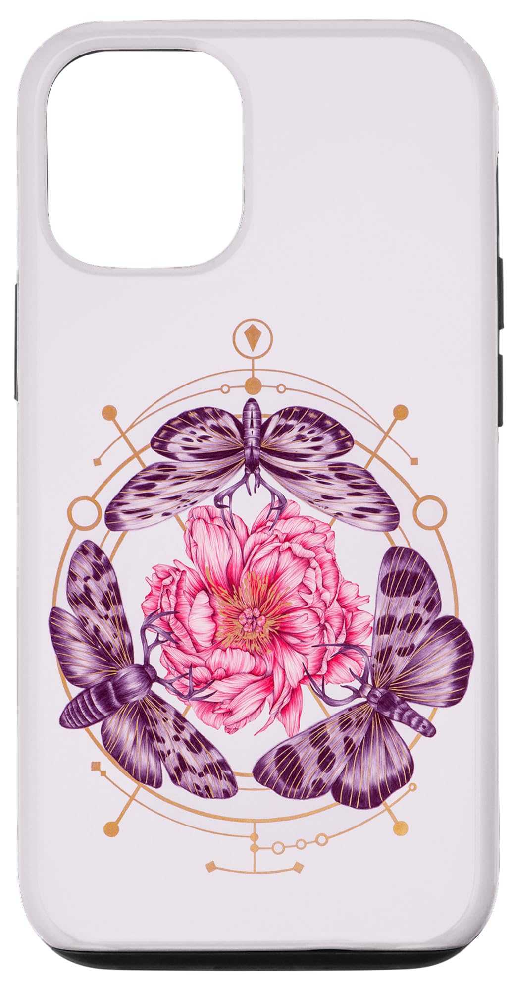 iPhone 13 Luna Moth And Gothic Witch Artwork Boho Butterflies Flower Case