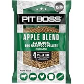 Pit Boss Apple Blend 100% All Natural Hardwood BBQ Pellets, 15 lb Bag | #1 Pellet Fuel Brand | Use with Pellet Grills and BBQ Smokers| Smoke, Sear, Bake, BBQ, Grill, Roast, Char-Grill, Braise