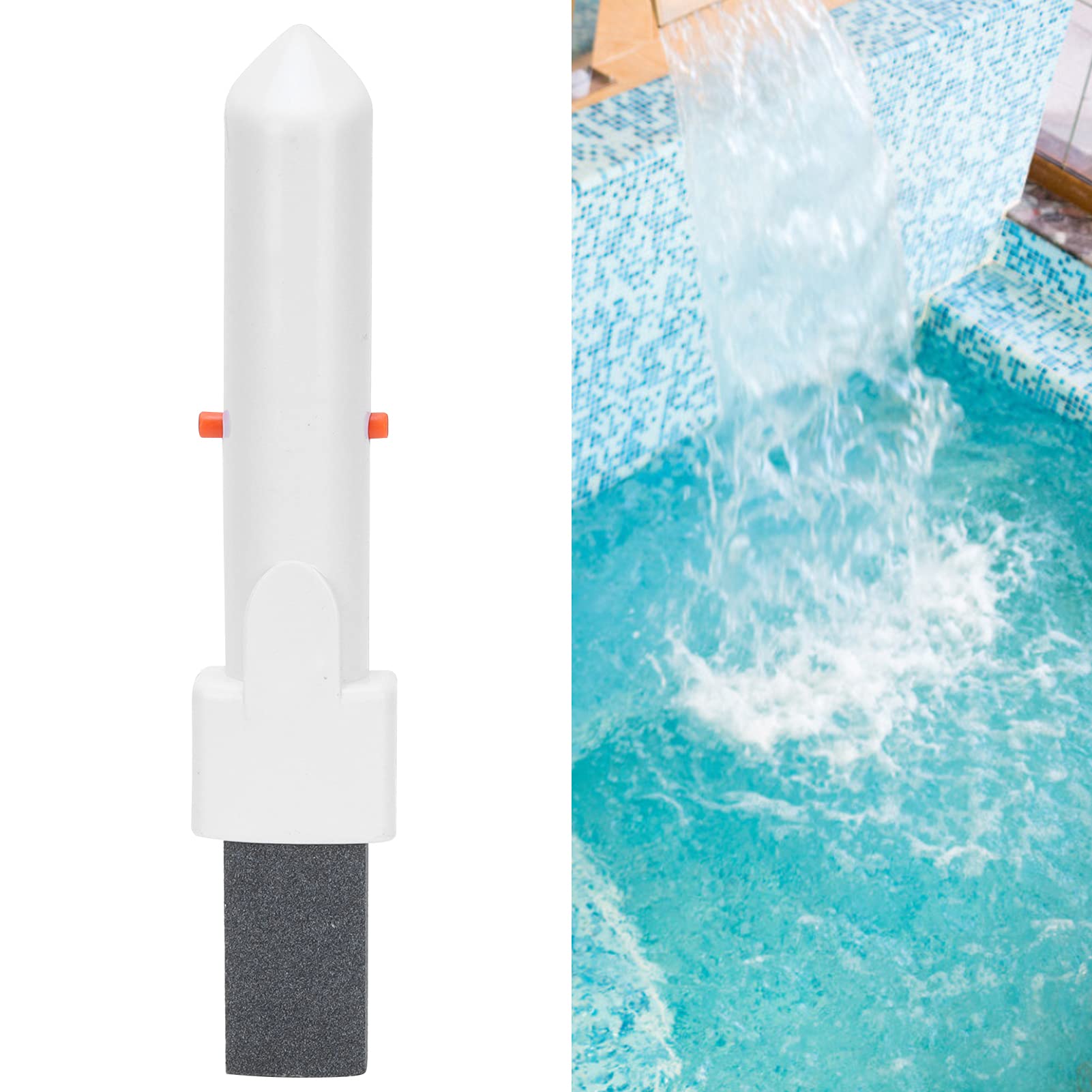 Uadme Bath Cleaning Pumice,Toilet Bowl Cleaner Toilet Brush with Non-Slip Long Plastic Handle,for Toilet Bath Kitchen & Pool Cleaning emoves Stains Rusts Spots Algaes Lime Build Up