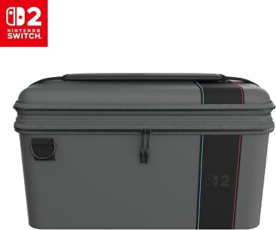 PlayTrek Étui 2-en-1 Charcoal Black sous Licence Officielle de Nintendo pour protéger Votre Nintendo Switch 2